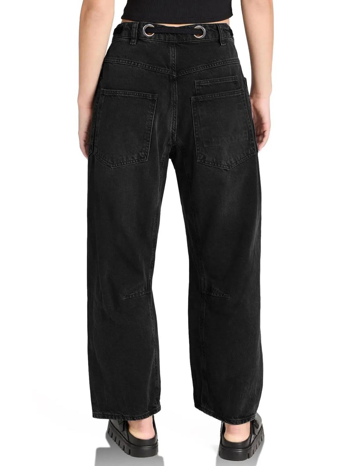 Washed Wide Leg Jeans (6)