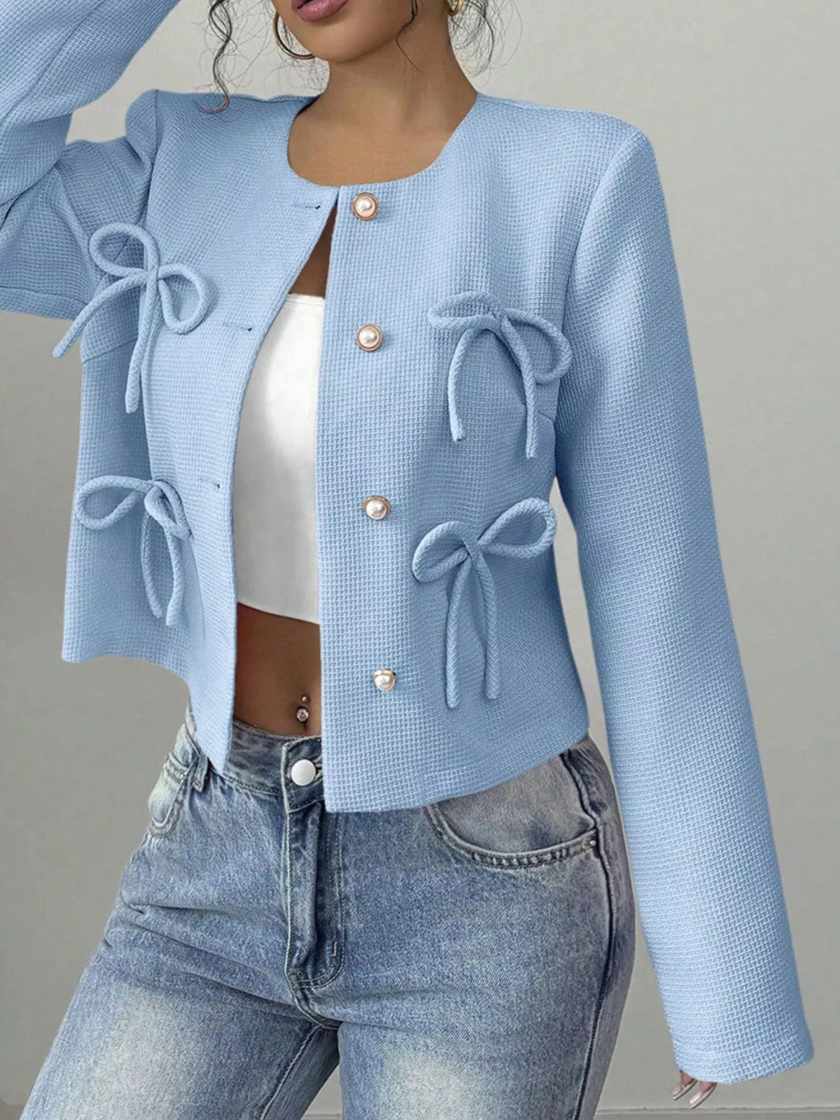 Bow Detail Cropped Outerwear (16)