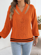 Cutout Cable Knit Sweater (4)