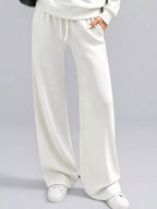 Button Detail Dropped Shoulder Top Pants Set (28)
