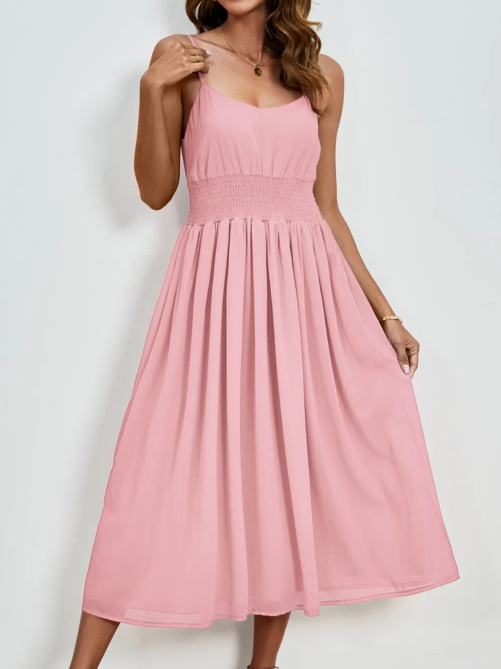 Scoop Neck Midi Cami Dress (2)