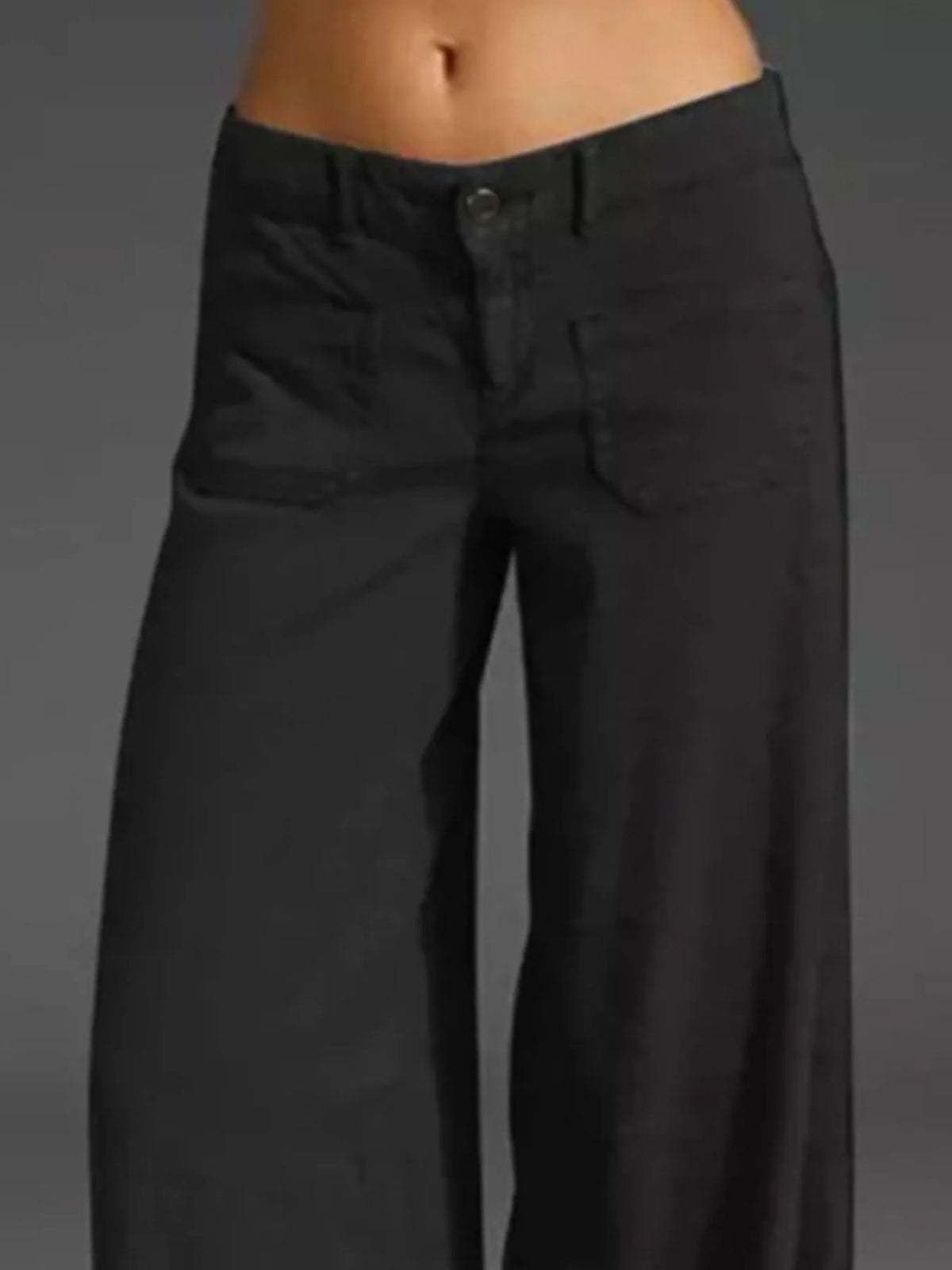 Full Size Wide Leg Pants Pockets Plus (9)