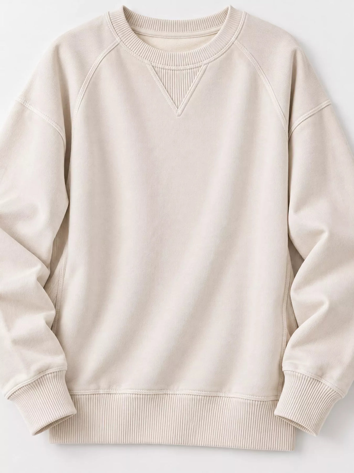 Crew Neck Raglan Sleeve Sweatshirt (23)