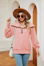 Half-zip Collared Sweatshirt (6)