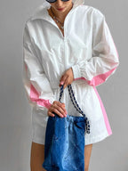 Zip Up Long Sleeve Jacket Shorts Set (13)