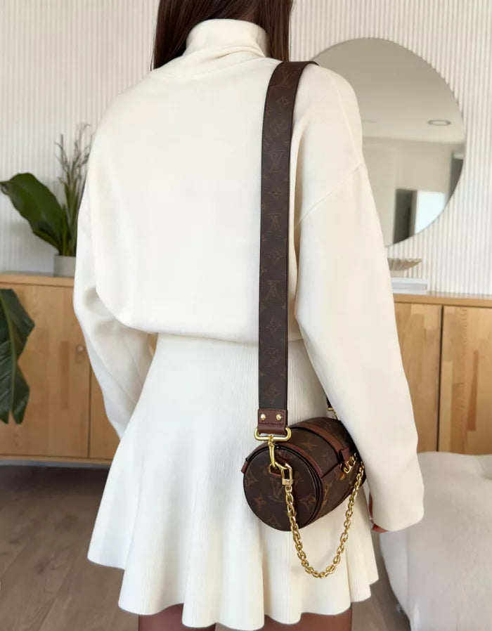 Turtleneck Dropped Shoulder Sweater Skirt Set (4)