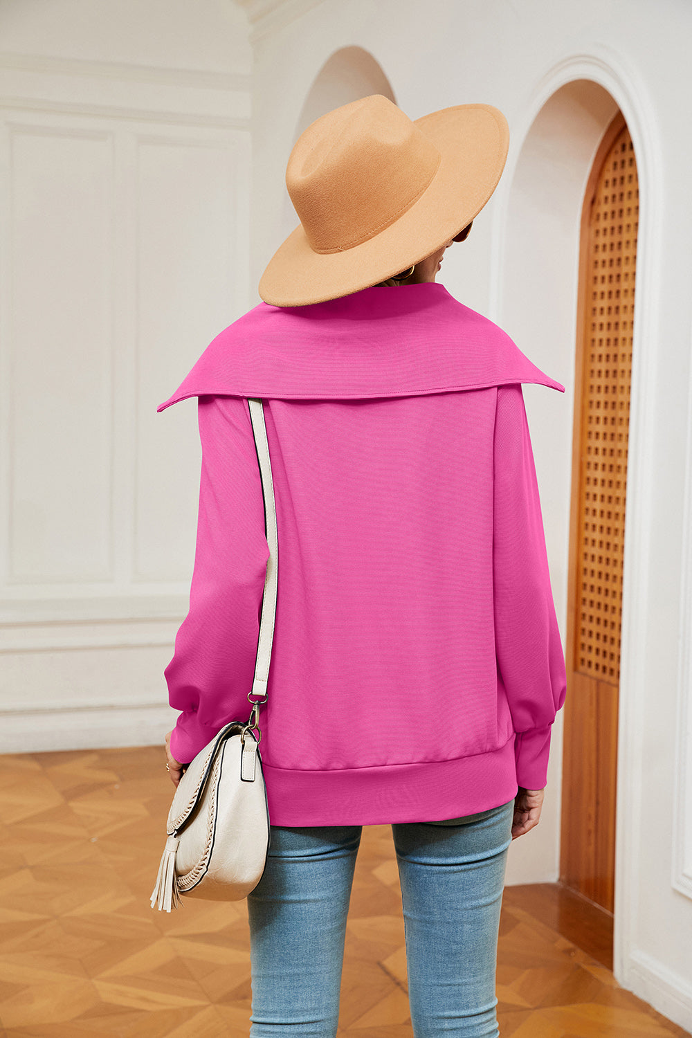 Half-zip Collared Sweatshirt (20)