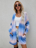 Full Size Gradient Open Front Cardigan (10)