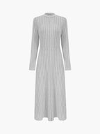 Ribbed Knit Long Sleeve Midi Dress (14)