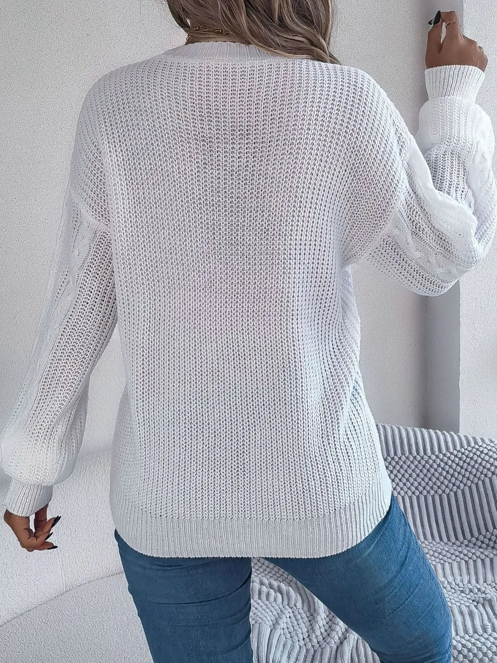 Cable-knit Long Sleeve Cardigan (13)
