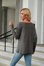 Round Neck Long Sleeve T-shirt (2)