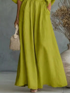 Full Size One Shoulder Top Wide Leg Pants Set Plus (18)