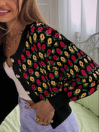 Floral Button Up Long Sleeve Cardigan (9)