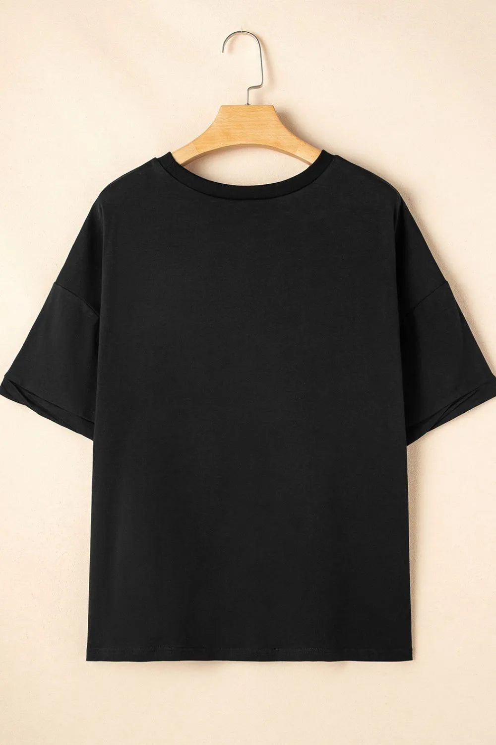 Loose Half Sleeve Hi Low Hem T Shirt (21)