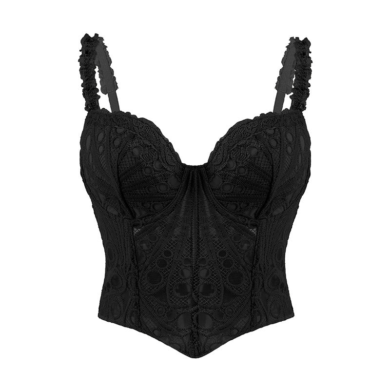 Corset Asymmetrical Floral Vest variant CJLS306056901AZ|CJLS306056902BY|CJLS306056903CX|CJLS306056904DW|CJLS306056905EV