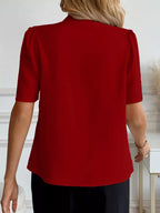 V-neck Button-down Shirt (21)