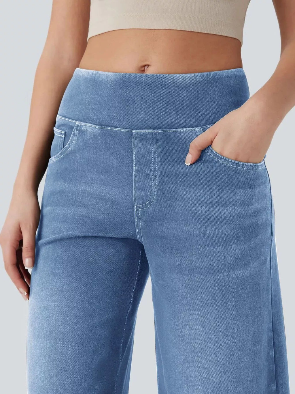 High-waisted Wide Leg Jeans (7)