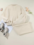 Drop Shoulder Zip Up Jacket Drawstring Pants Active 2pcs Set (7)