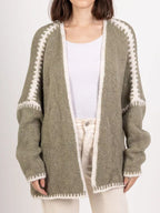 Contrast Trim Open Front Cardigan (18)