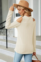 Round Neck Cold Shoulder T-shirt (28)