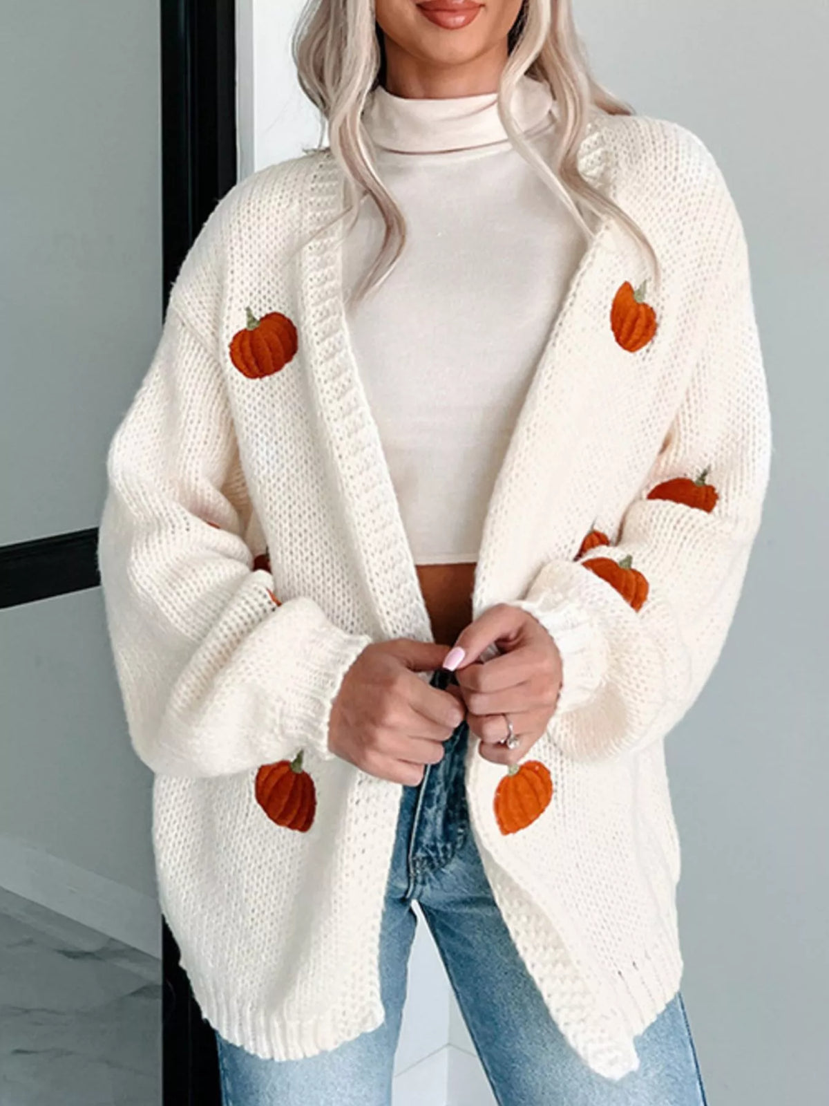Embroidered Button Up Cardigan (5)