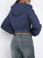 Zip Up Long Sleeve Hooded Cropped Jacket (8)
