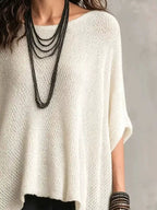 Full Size Loose Knit Round Neck Top Plus (2)