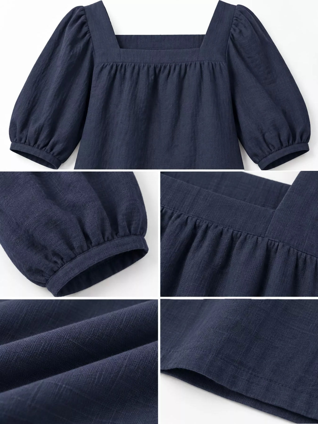 Square Neck Puff Sleeve Mini Dress (18)