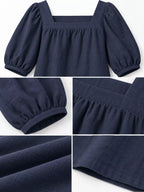 Square Neck Puff Sleeve Mini Dress (18)