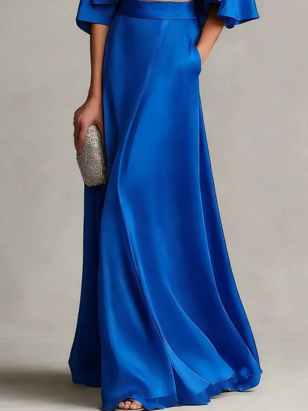 Full Size Satin Crop Top Maxi Skirt Two-piece Set Plus (12)