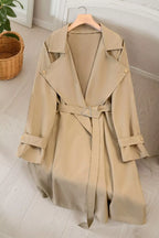 Wide Lapels Belt Trench Coat