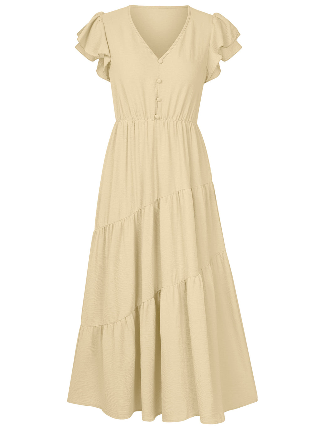 V-neck Ruffle Layered Dress photo 22