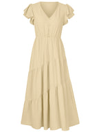 V-neck Ruffle Layered Dress photo 22