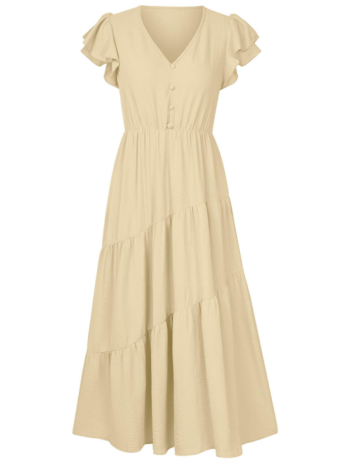 V-neck Ruffle Layered Dress photo 22