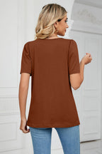 Square Neck Puff Sleeve T-shirt (12)