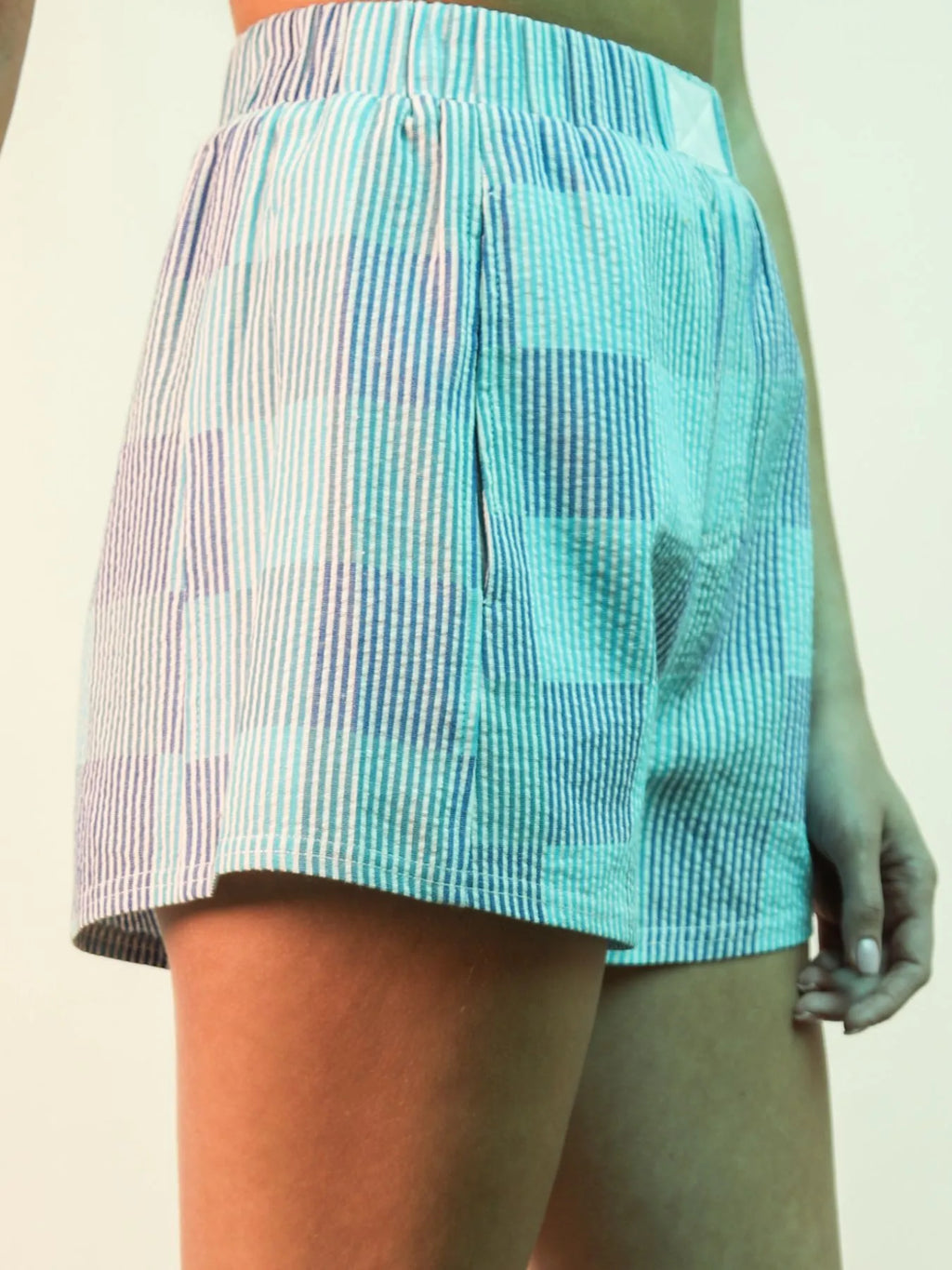 Striped High-waist Shorts (4)