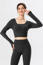 Square Neck Crisscross Active T-shirt (8)