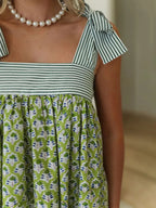 Printed Tie Shoulder Mini Cami Dress (2)