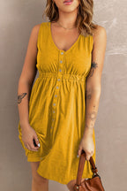 Sleeveless Button Down Mini Magic Dress (9)