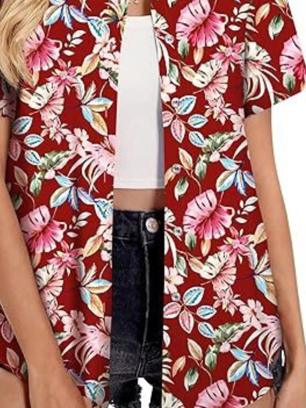 Plant Print Short Sleeve Shirt (24)