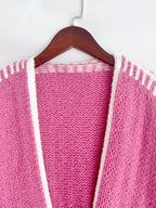 Contrast Trim Open Front Cardigan (4)