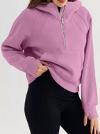 Half Zip Raglan Sleeve Hoodie (5)