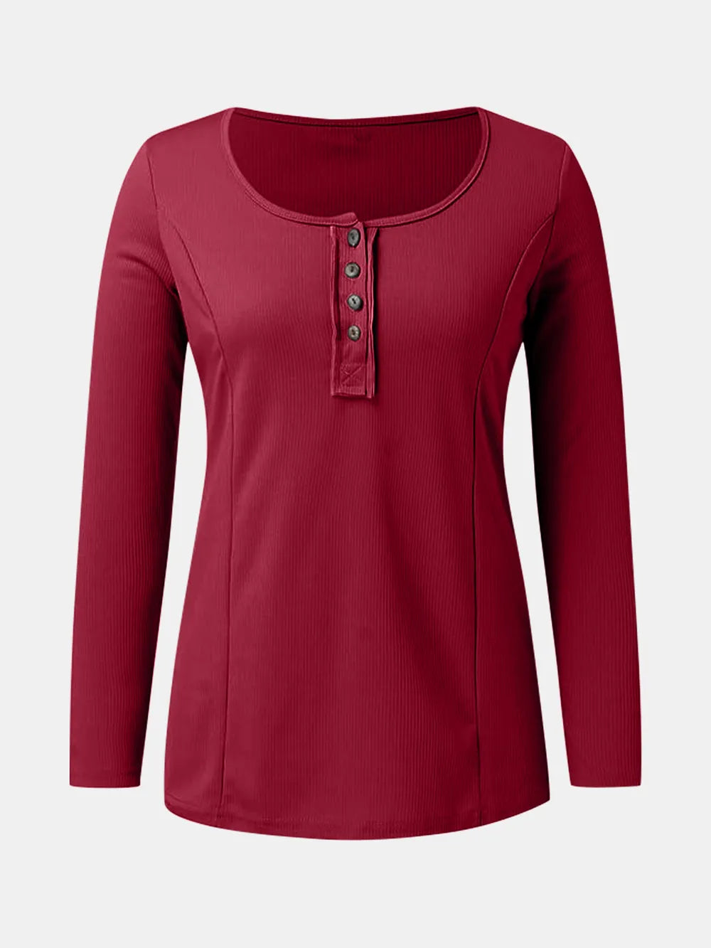 Full Size Scoop Neck Long Sleeve T-shirt (5)