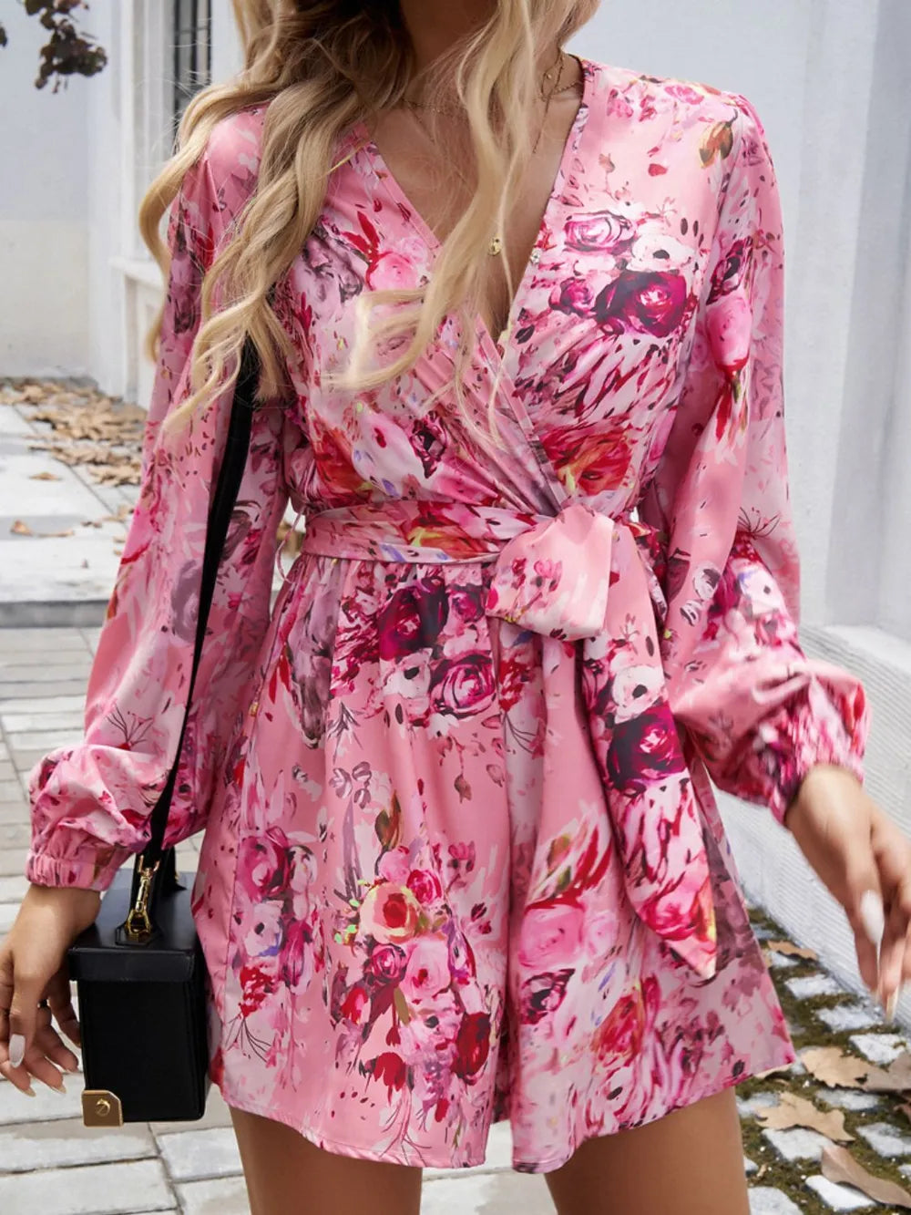Tied Surplice Long Sleeve Romper (5)