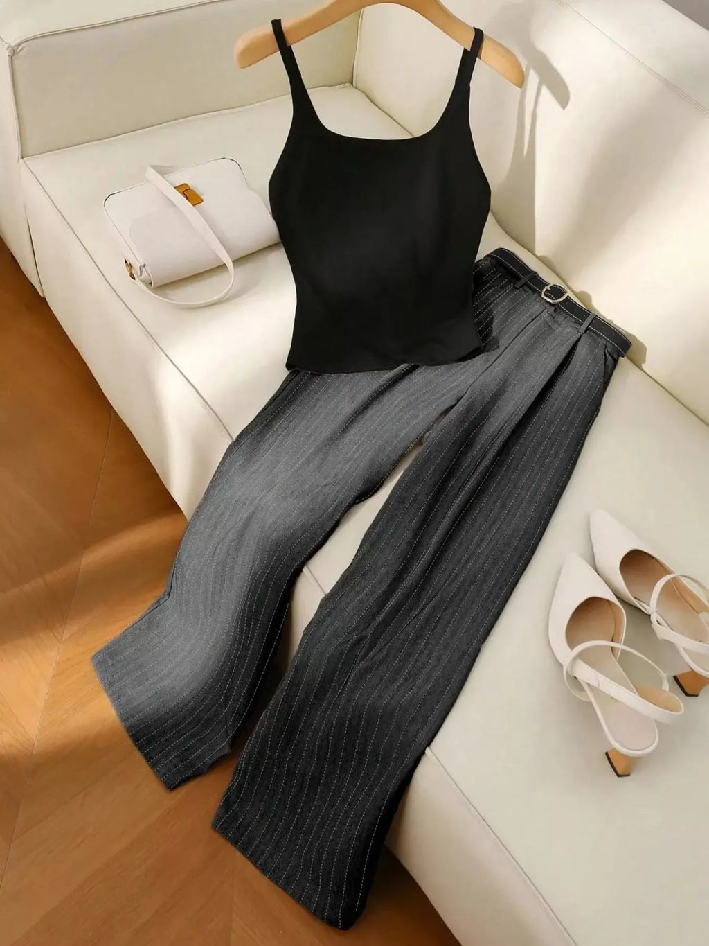 Sleeveless Top Wide-leg Pants Set (8)