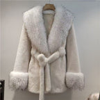 High-end Fur-and-fabric Faux Mink Coat photo 4
