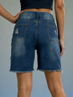 Full Size Ripped Frayed Hem Denim Shorts Plus (11)