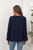 Swiss Dot Balloon Sleeve Blouse (16)