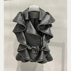 Sheepskin Leather Vest Heavy Work Coat photo 2
