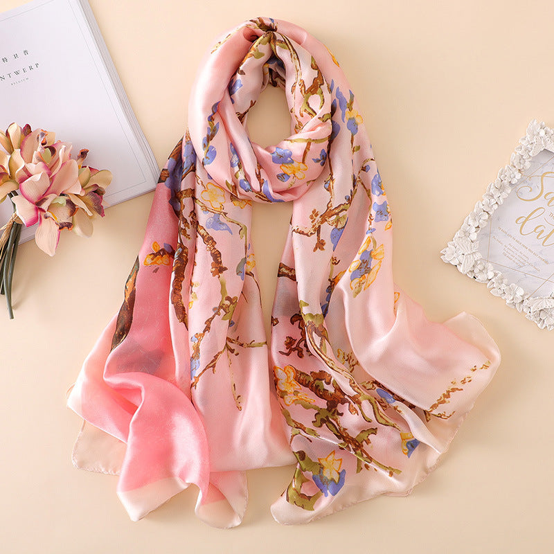 Summer Sunscreen Shawl Scarf variant CJNSFSWJ00270-Pink